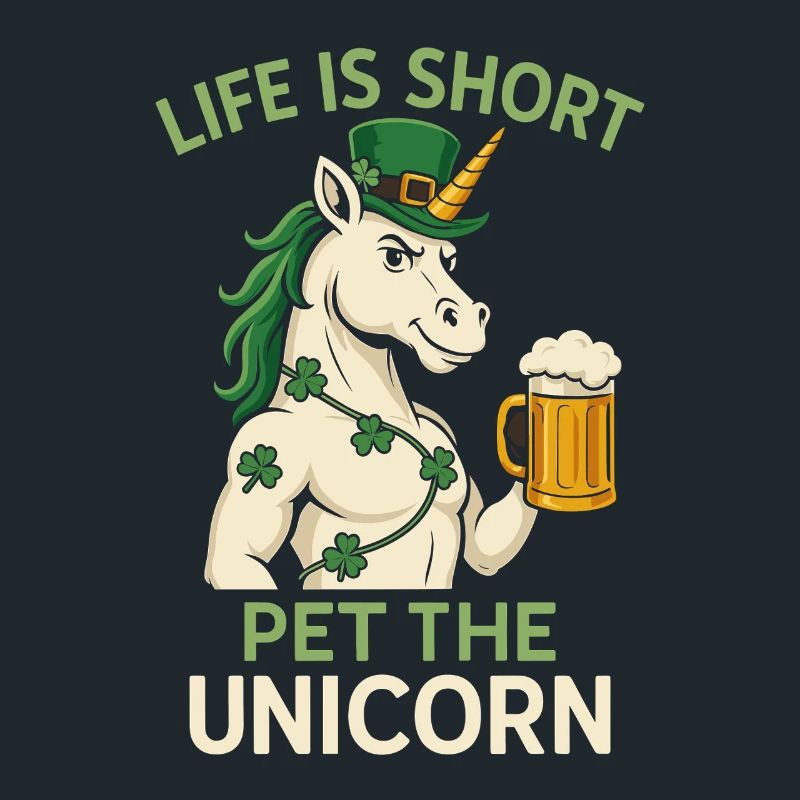 Leben ist kurz – Einhorn Prost
