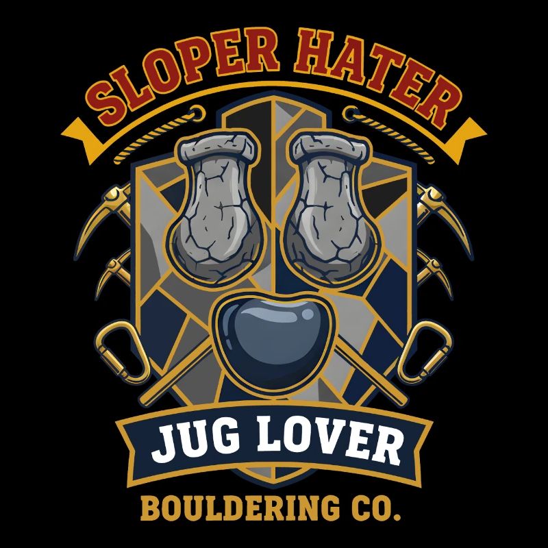 Sloper Hater Jug Lover Bouldering Co Funny