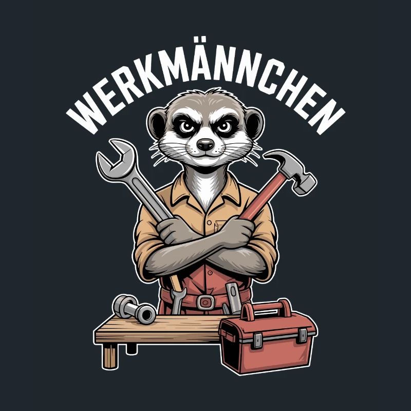 Erdmännchen Echter Heimwerker Mann Handwerker
