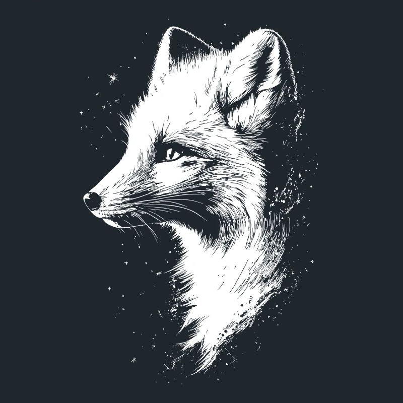 Polarfuchs Schneefuchs Eisfuchs Süßer Weißer Fuchs