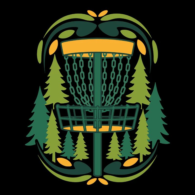Forest Disc Golf Basket Flying Disc Szene