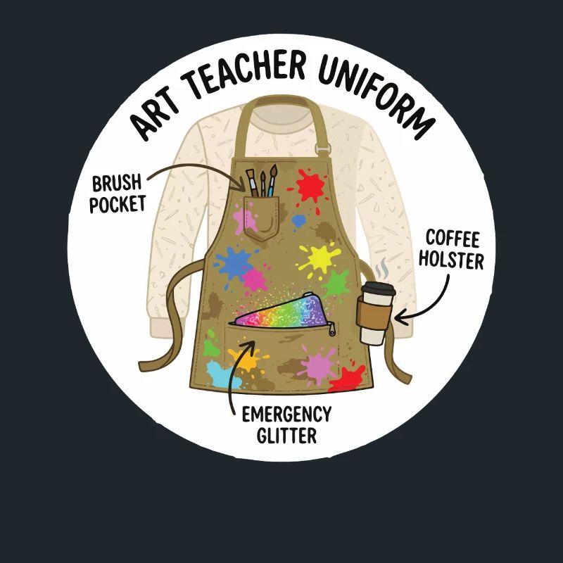 Motif créatif de l’uniforme d’enseignant d’art