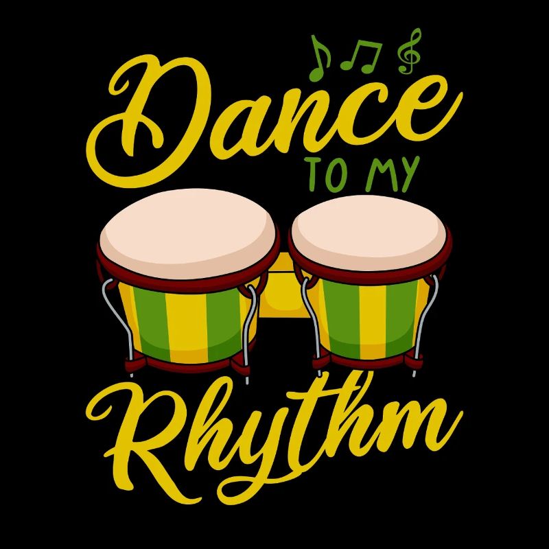 Dance To My Rhythm Design coloré de bongo