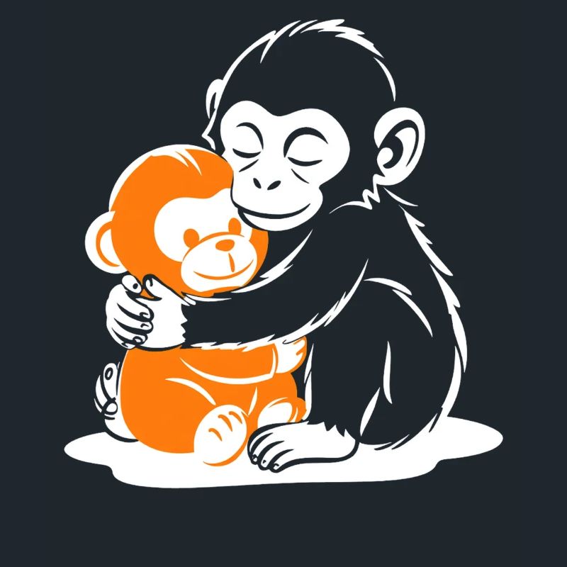 Hugging Monkey Duo