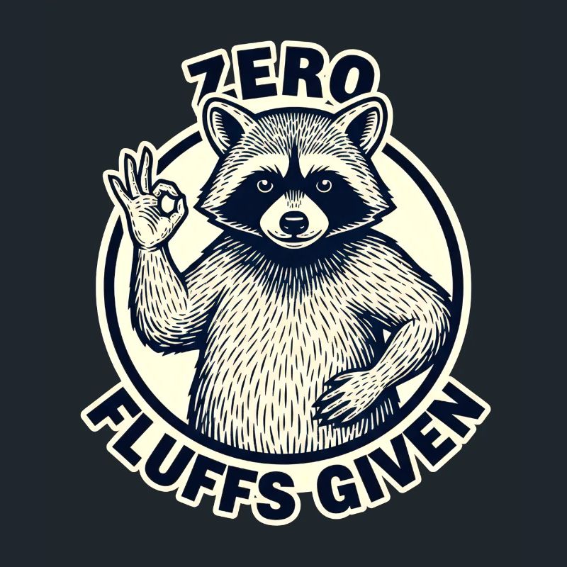 Zero Fluffs avec le logo du raton laveur