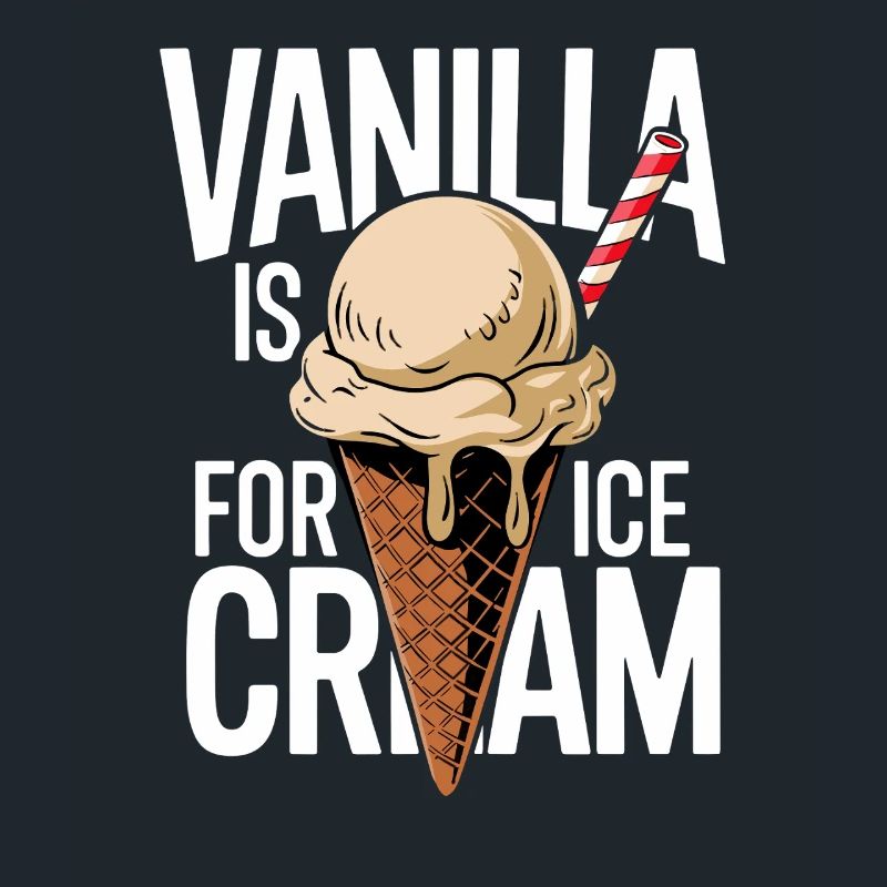Vanille Eiscone im Kontrast