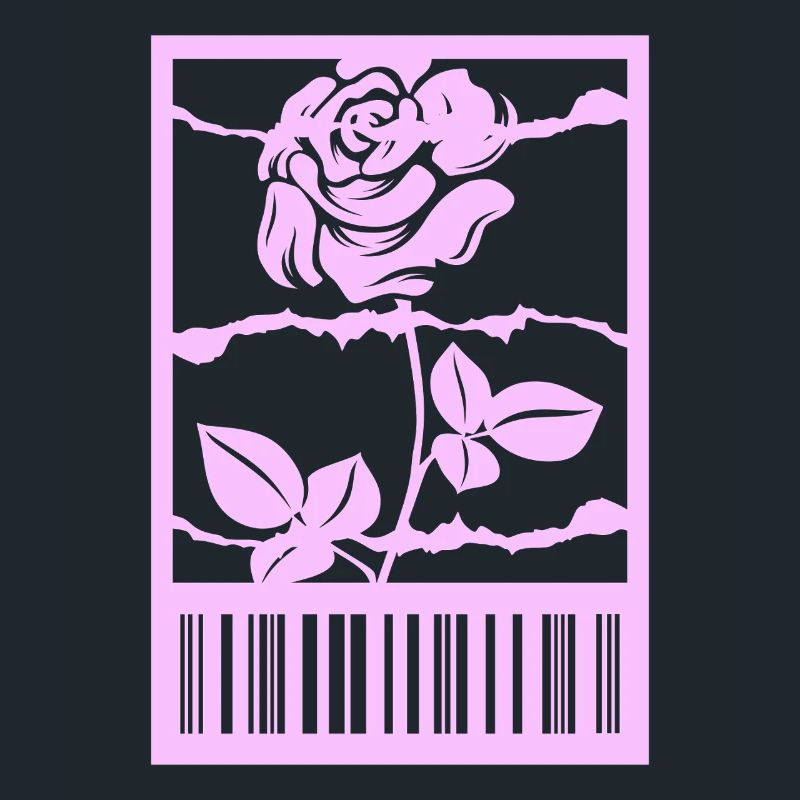 Gothic Rose Stacheldraht Strichcode Urban Style