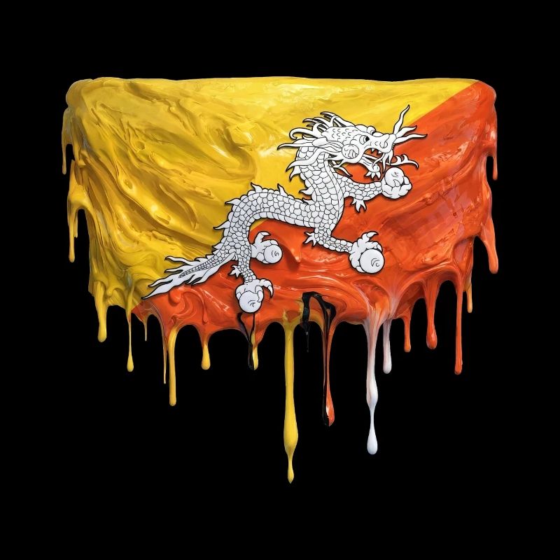Palette de couleurs du drapeau des dragons au Bhoutan