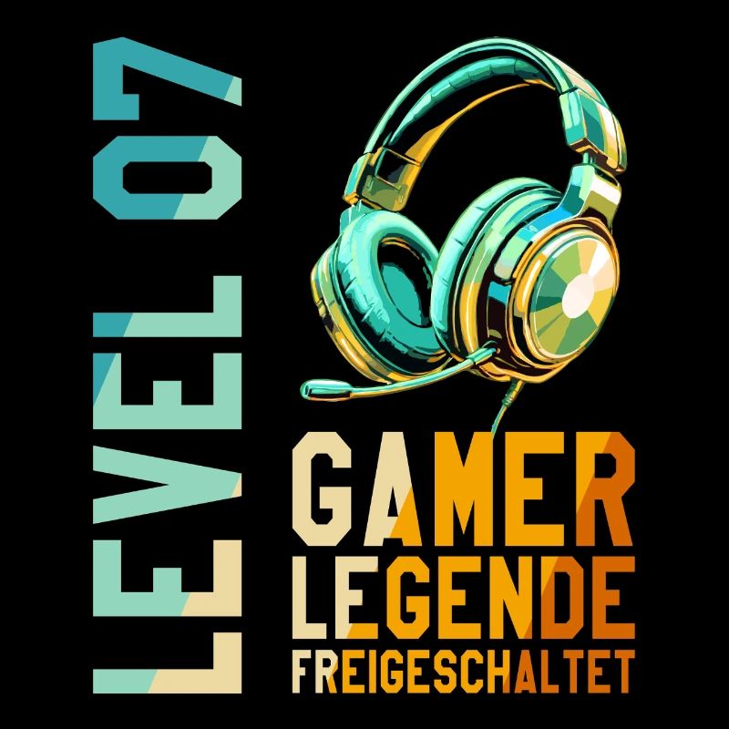 7. Geburtstag Junge Mädchen Gaming Level 7 Jahre