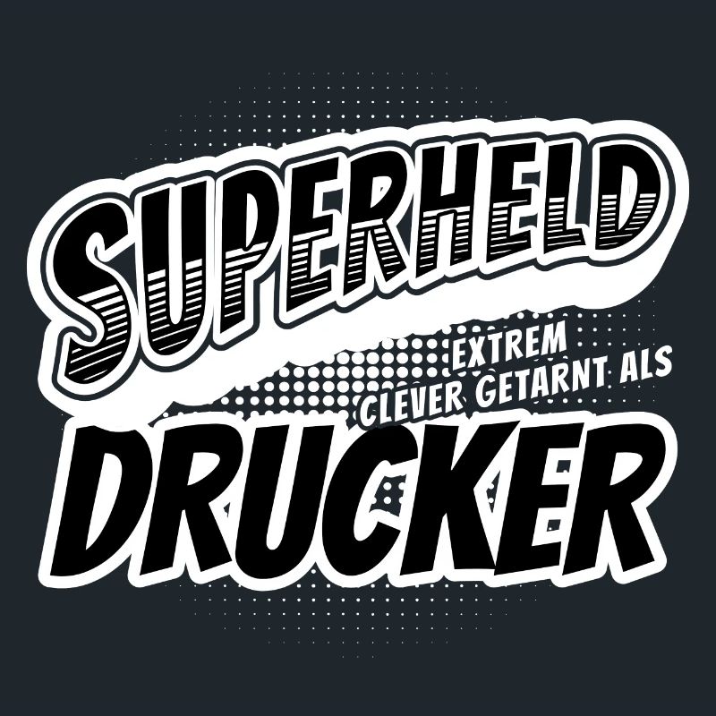 Superheld, clever getarnt als Drucker