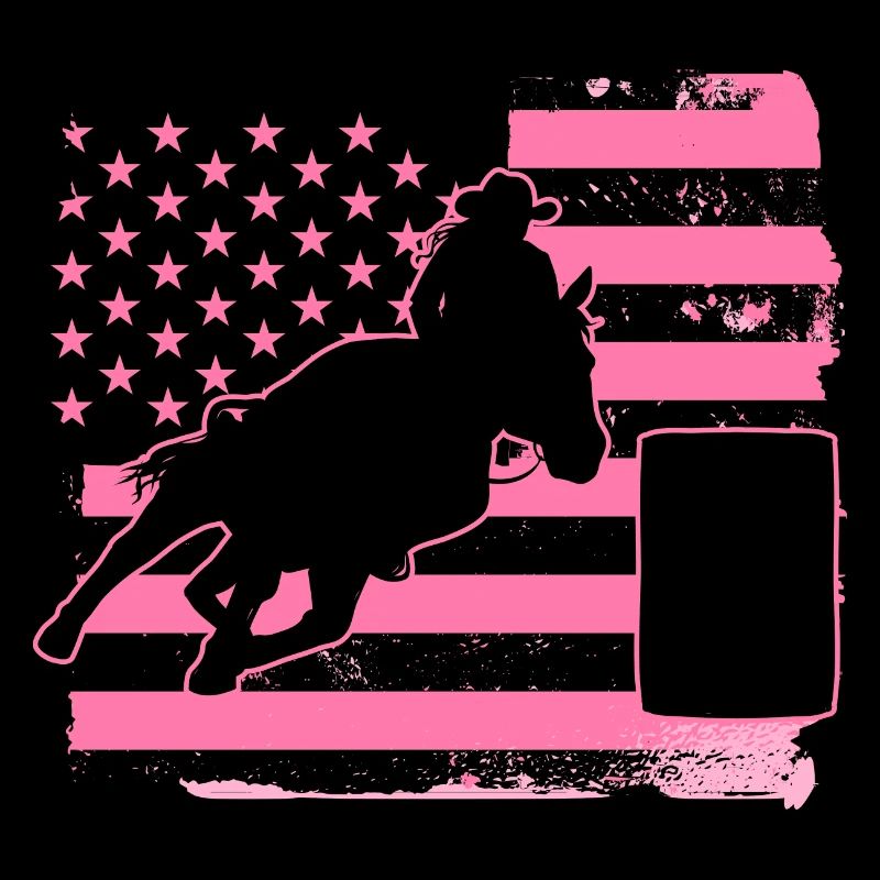 Cheval de course de barils de rodéo