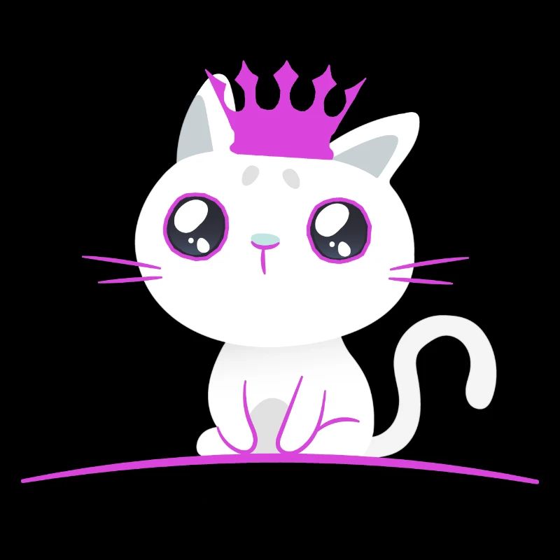 Chaton Princesse Chat Chats Enfants Bébé