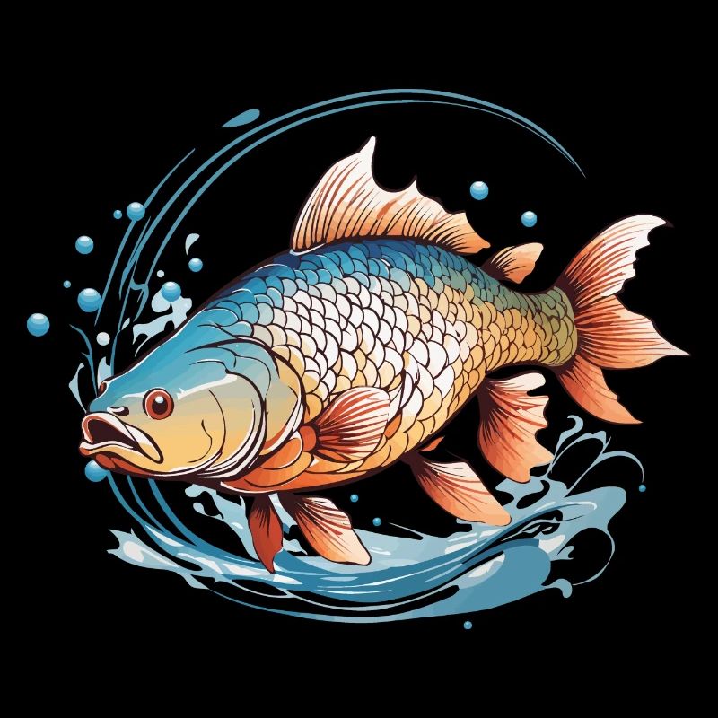 Conception esthétique de pêche au poisson de rêve de pêcheur