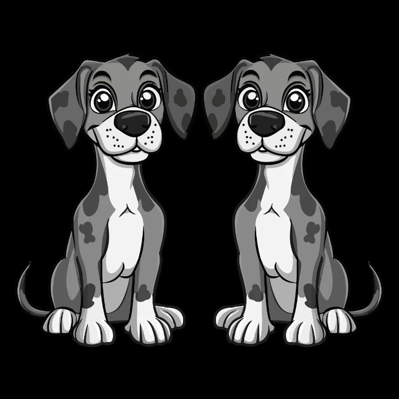 Great Dane Hund Comic