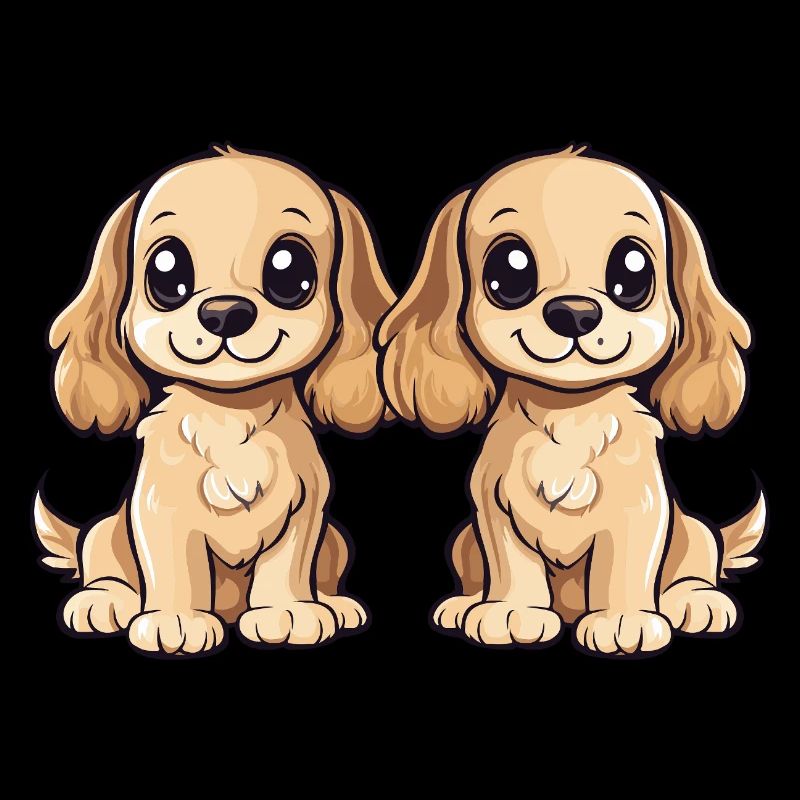 Cocker Spaniel Hund Comic