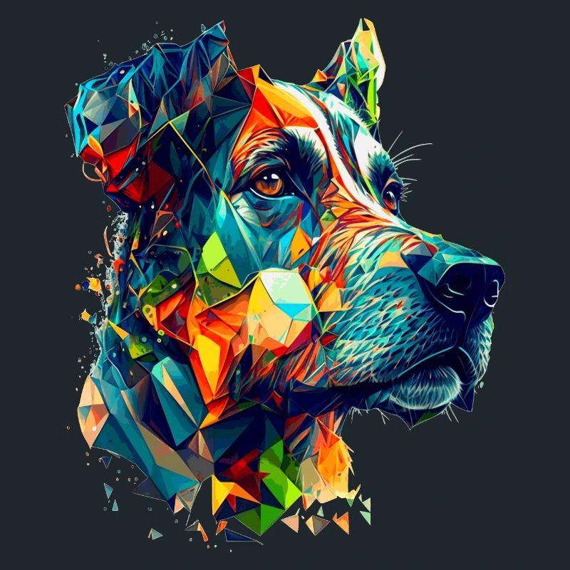 The Great Dane as colorful vector artwork