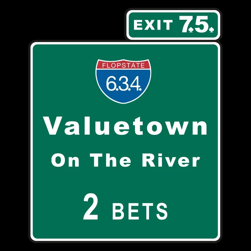 Poker Design Valuetown -straight flush - Shield
