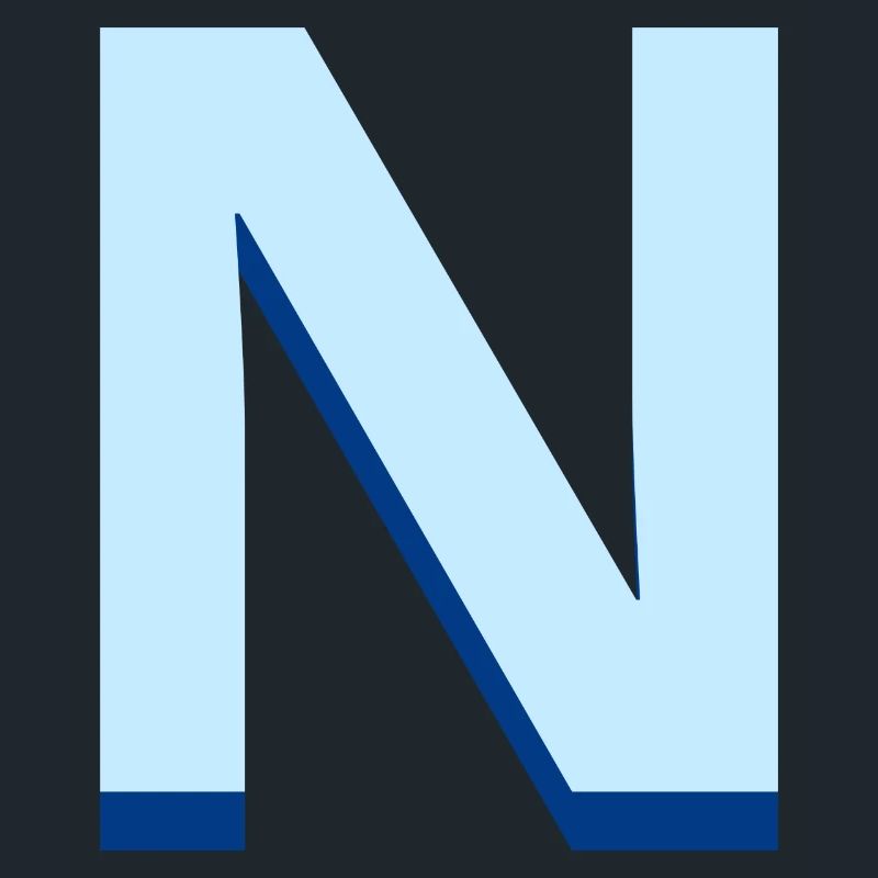 Pop und moderner blauer Buchstabe n