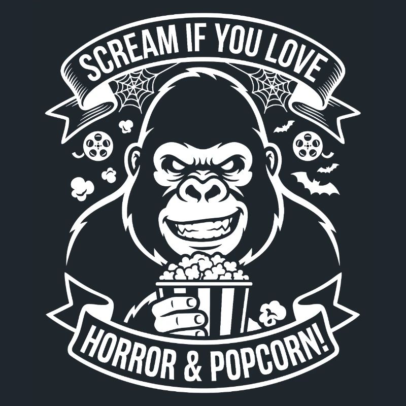 Scream Gorilla Popcorn Design