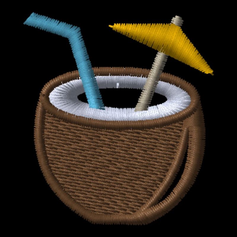 Coconut embroidered
