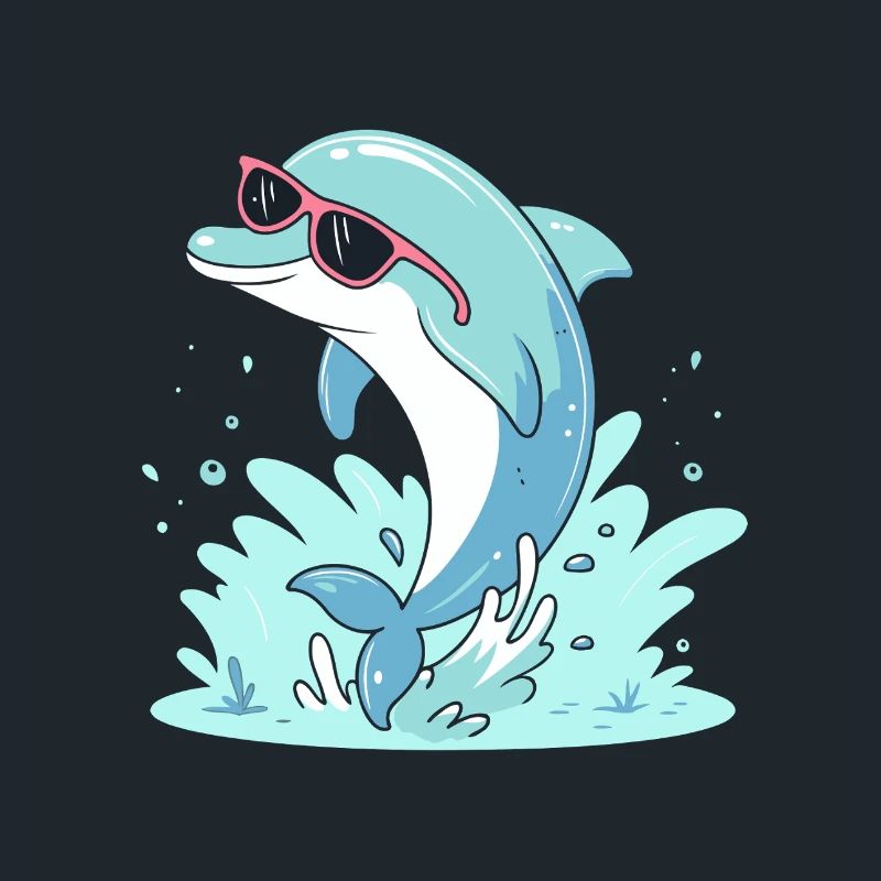 Delfin-Sommer-Pinkbrille