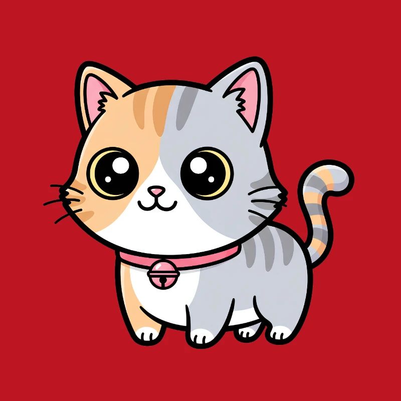 Charme de collier chaton calicot