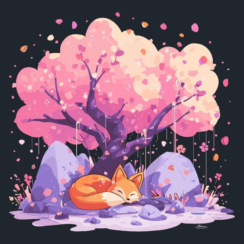 Schlaffuchs unter Kirschbaum