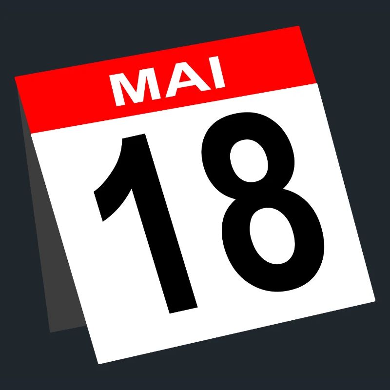 Calendrier du 18e anniversaire de mai