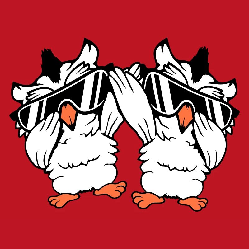 2 Eulen Dabbing Dab Dance Pose Geste Sonnenbrille