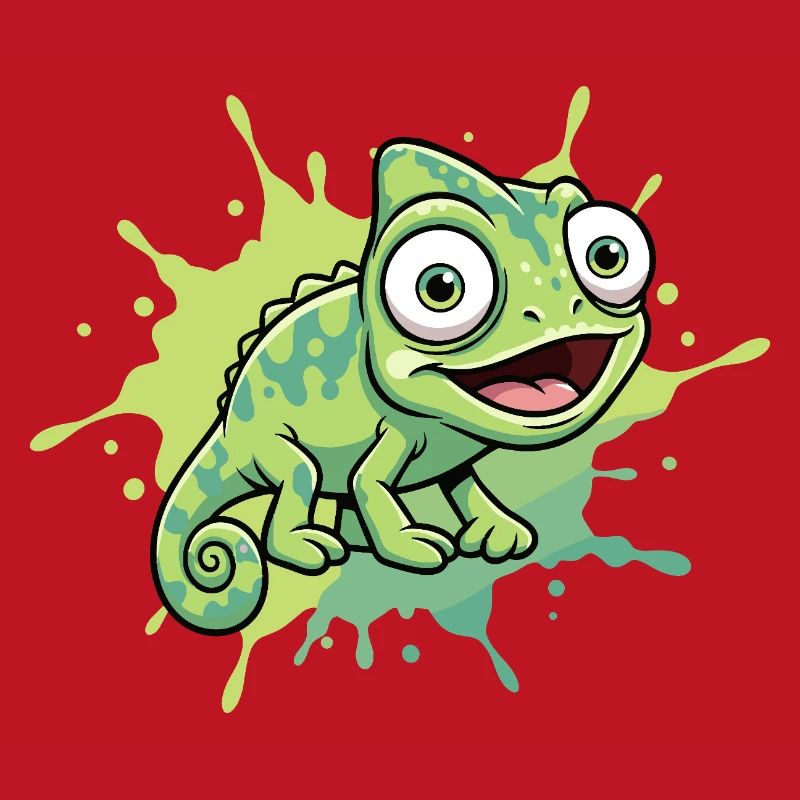 Joyeuse éclaboussure caméléon