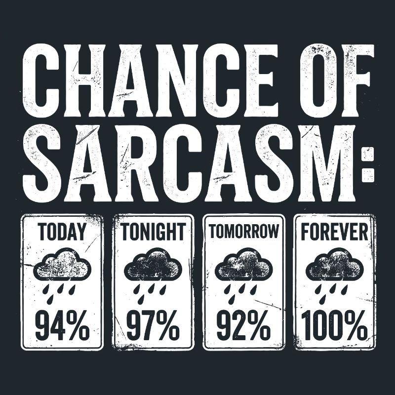 Affichage météo de probabilité sarcasme