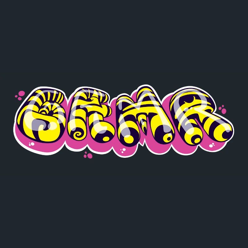 Farbenfrohes Textdesign im Graffiti-Stil