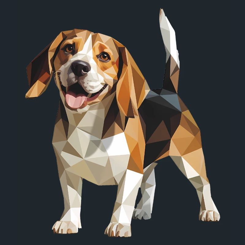 Beagle - Cooles Low Poly Logo