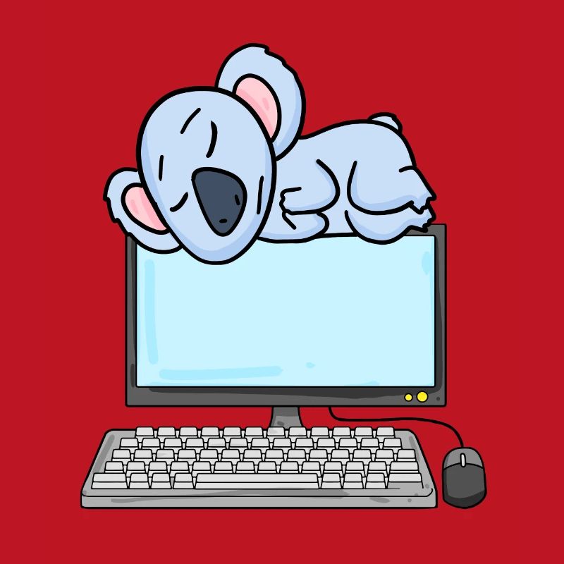 Koala Computer Nerd Programmierer Geschenk
