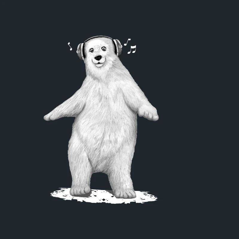polar polar bear dancing with helmet comics