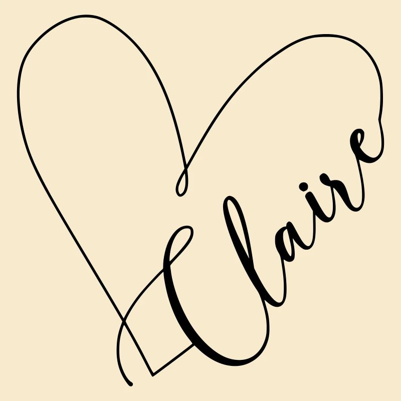 Claire Name Heart Line