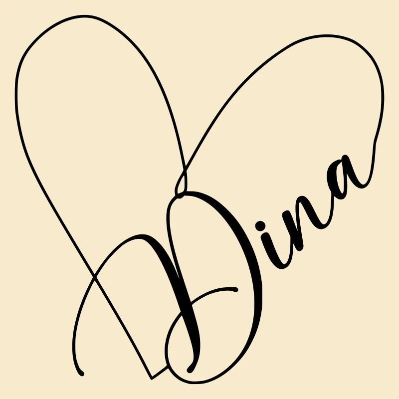 Dina Name Heart Line