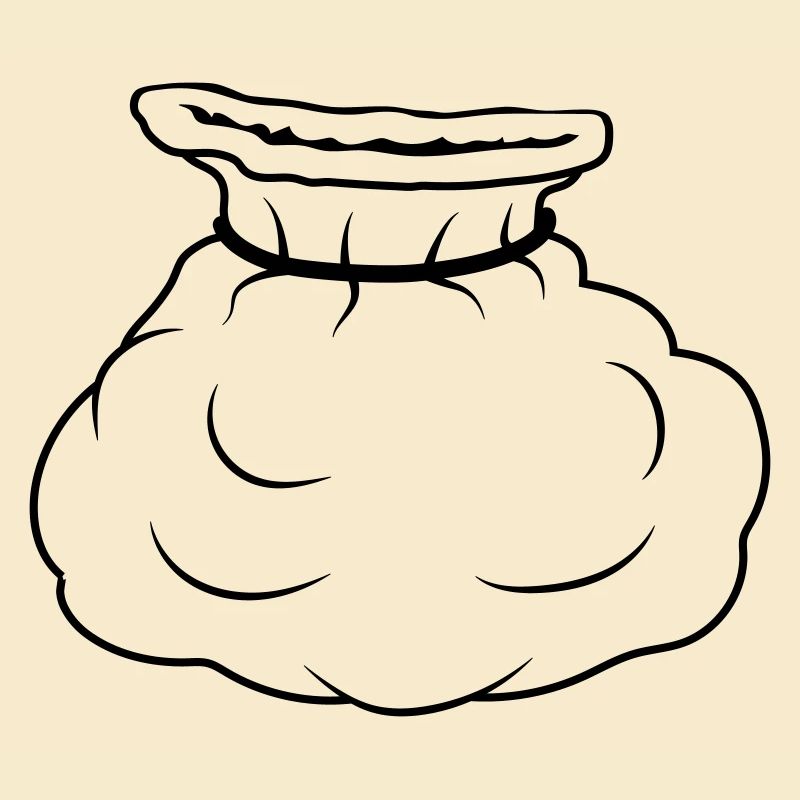 Comic Gefüllter Sack