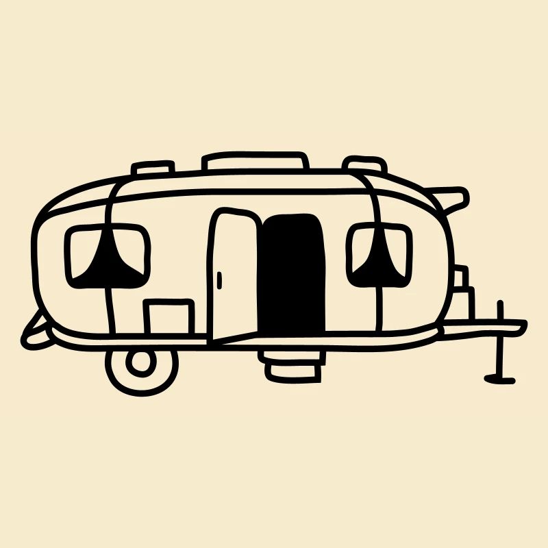 Comic Design Camping Wagen