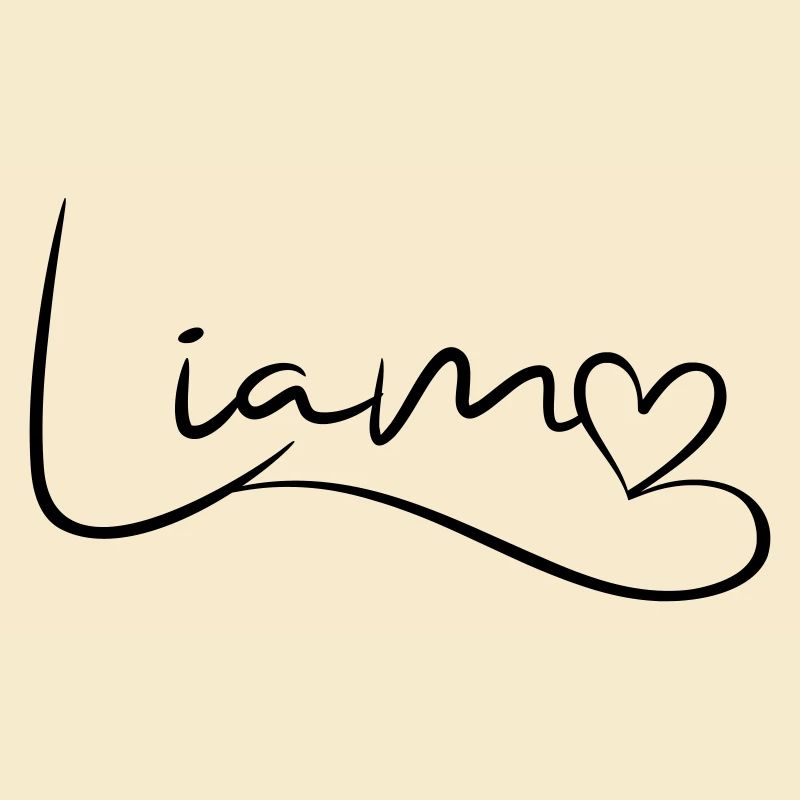 Liam Name First Name Heart Decor