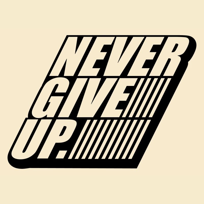 logo 3d stripe design never give up never aufg