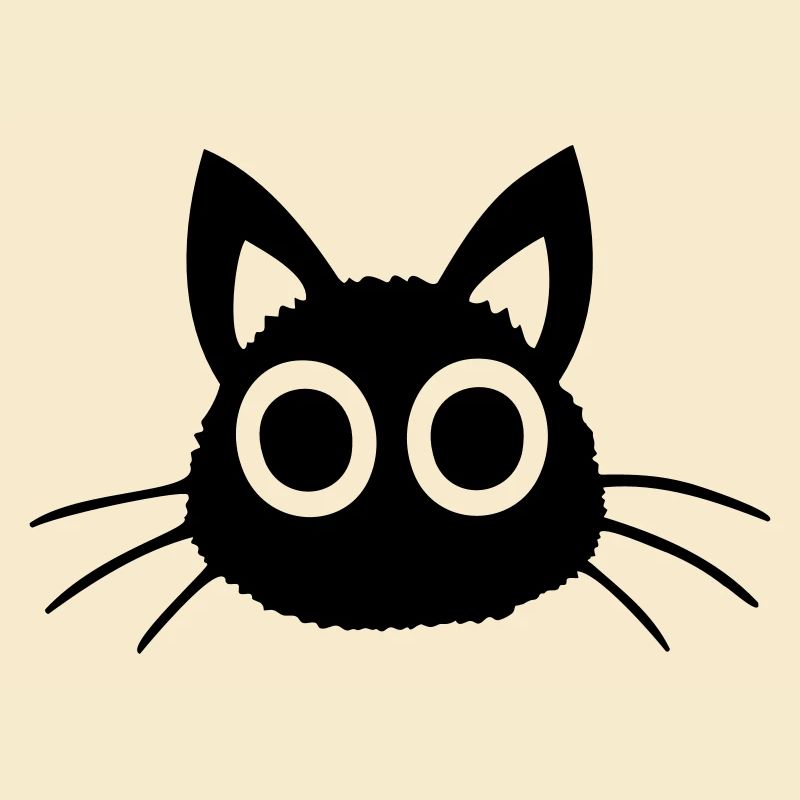 Chat Grands Yeux Noir Mignon Chaton Mignon