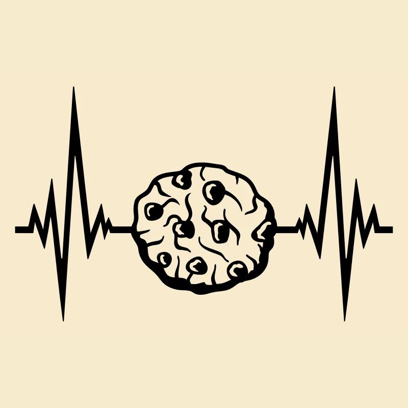 frequency heartbeat pulse cookie biscuit chocolate delicious