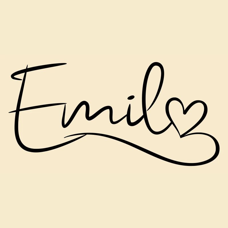 Emil surname First name Heart décor