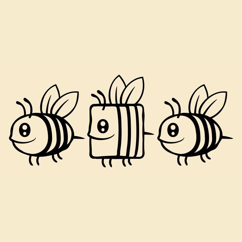 Abeilles comiques abeilles différentes