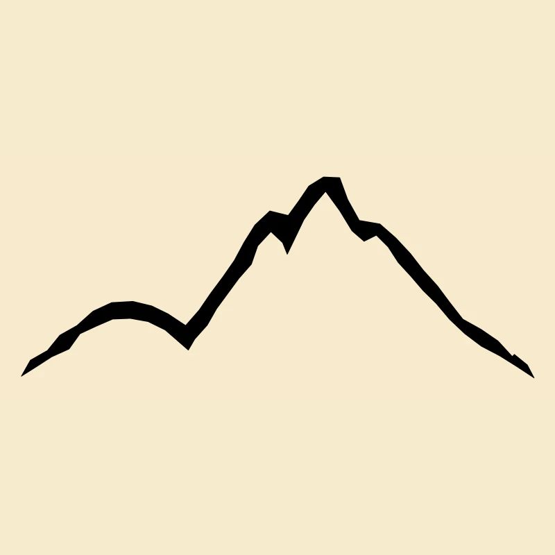Schöne Berge Linien Design