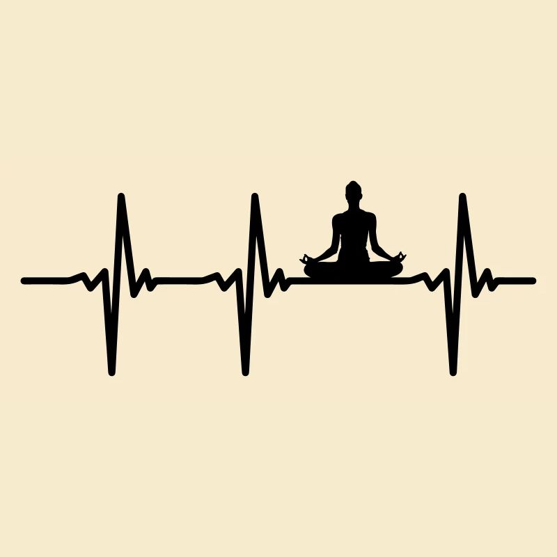 Heartbeat Yoga Vector