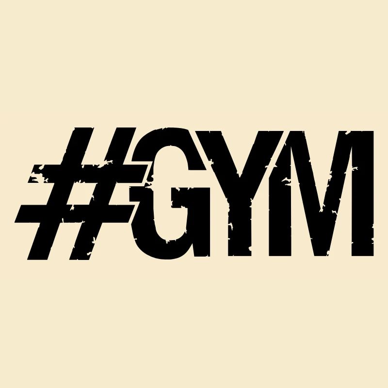hashtag cool design gym text logo gewicht heben ha