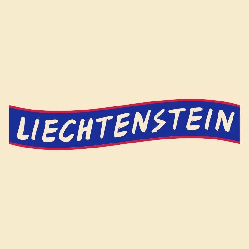 Lettrage Liechtenstein Drapeau vectoriel graphique