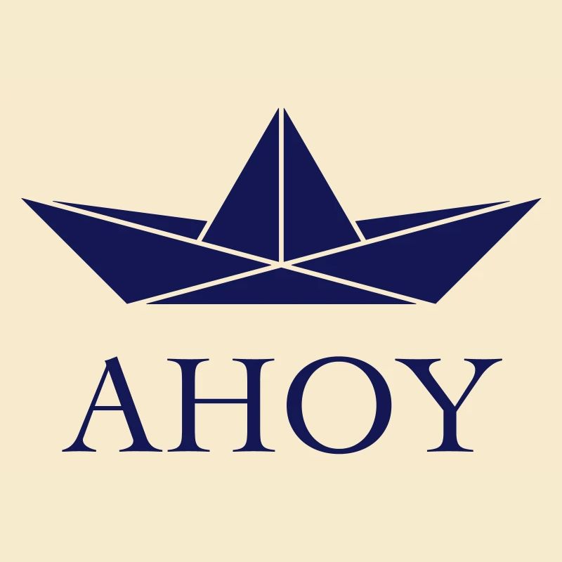 Ahoy (Papierschiffchen / Seemann / Gruß / Navy)